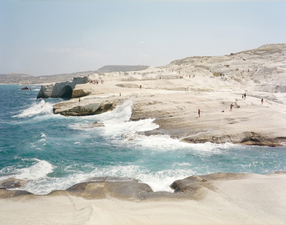 Massimo Vitali<br /> <em>Sarakiniko Meltemi </em>(#4565), 2011<br /> Chromogenic print with Diasec mount<br /> 90 x 71” (each panel) &nbsp; &nbsp;Edition of 6