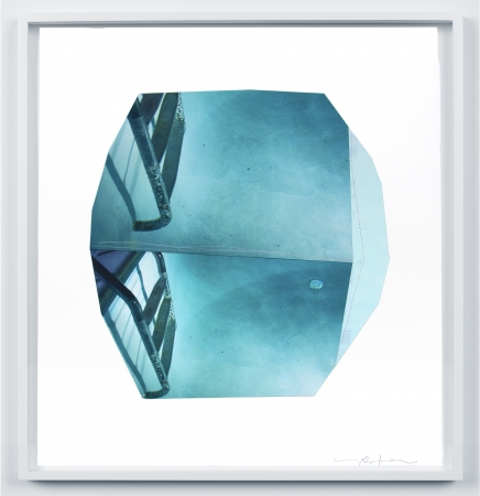 Jude Broughan, New Moon (Getting Out) 2020, pigment prints, paint, thread, paper, 24 x 22 inches, unique