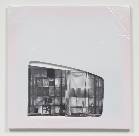 Jude Broughan<br /> <i>Beats</i>, 2016<br /> Archival pigment print, stretched vinyl and gouache<br /> 30 x 30" (unique)&nbsp;