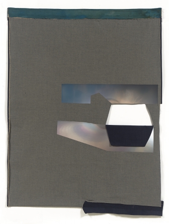 Jude Broughan<br /> <i>Janthina, A Floating Snail</i>, 2016<br /> Archival pigment print on vinyl, linen, cotton, gouache and thread &nbsp;<br /> 82 x 62" (unique)&nbsp;