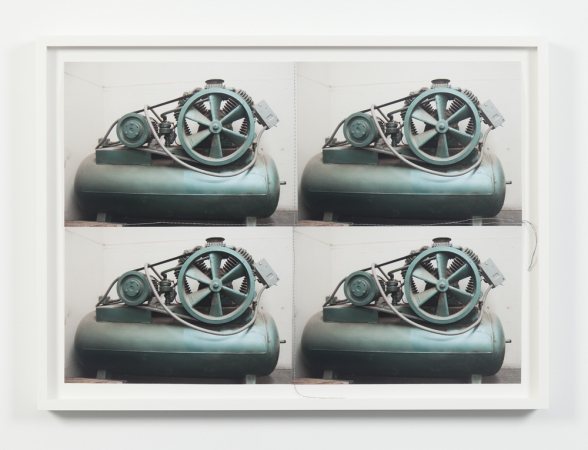 Jude Broughan<br /> <i>Machine</i>, 2016<br /> Archival pigment prints and thread in frame<br /> 15 1/4 x 21 1/2" (unique)&nbsp;