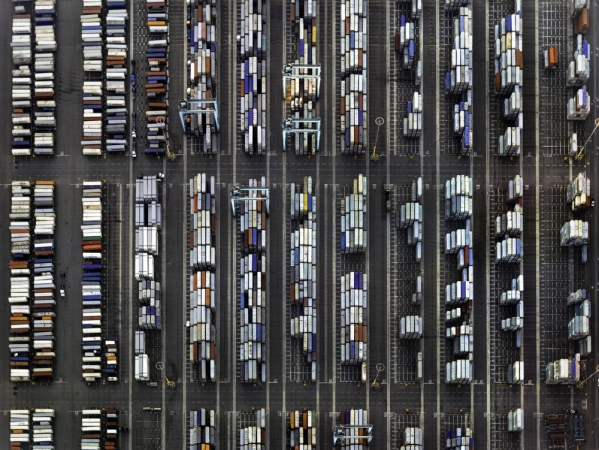 Jeffrey Milstein<br /> <i>Container Port 09, 2013</i><br /> Archival pigment prints<br /> 30 x 40" and 36 x 48", shared edition of 10 (Plus 2AP)<br /> 40.5 x 54", 45 x 60", 48 x 64", 52.5 x 70", shared edition of 10 (Plus 2AP)&nbsp;<br /> <br />