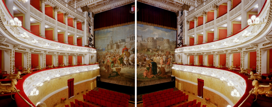 Doug Hall<br /> <em>Teatro della Fortuna, Fano </em>(diptych), 2002<br /> Archival pigment print<br /> 50 x 122" &nbsp; &nbsp;Edition of 6