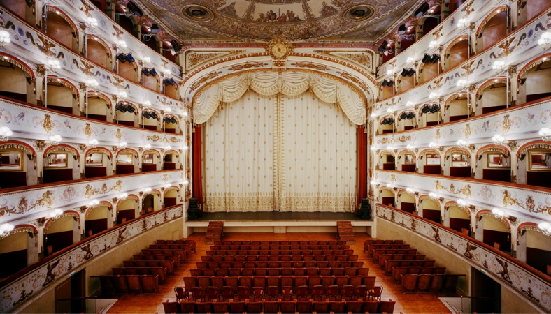 Doug Hall<br /> <em>Teatro Comunale, Ferrara 3</em>, 2002<br /> Archival pigment print<br /> 48 x 61" &nbsp; &nbsp;Edition of 6