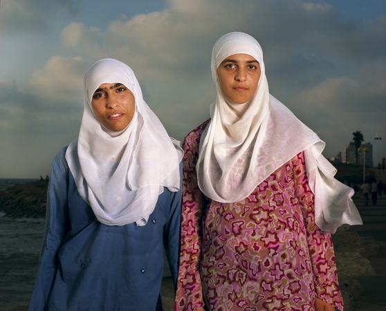 Gillian Laub<br /> <em>Warda and Rasha on the Boardwalk, Jaffa, September, 2002</em><br /> Chromogenic prints<br /> 20 x 24" &nbsp; &nbsp;Edition of 8<br /> 30 x 40" &nbsp; &nbsp;Edition of 5<br /> 40 x 50" &nbsp; &nbsp;Edition of 3