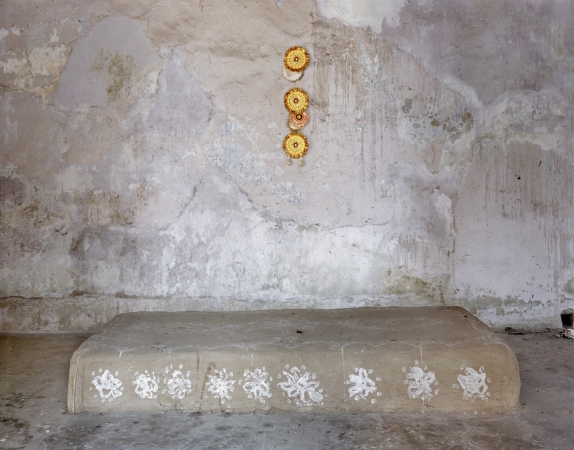 Laura McPhee<br /> <span style="font-size:12px;"><em><span style="font-family: arial, sans-serif;">Oldest Thakur Dalan (Hall of Worship) in the City, Mitra House, North Kolkata, 2005</span></em></span><br /> Archival Pigment Ink Prints<br /> 30 x 40" &nbsp; &nbsp;Edition of 5<br /> 40 x 50" &nbsp; &nbsp;Edition of 5<br /> 50 x 60" &nbsp; &nbsp;Edition of 5<br /> 60 x 75" &nbsp; &nbsp;Edition of 5