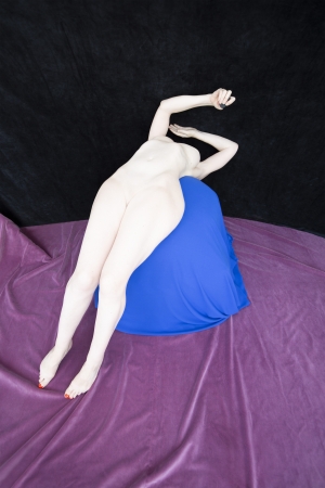 Polly Penrose, Purple and Blue, Social Media Nude, 2019