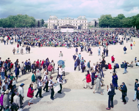 Massimo Vitali<br /> <em>Pic Nic, Le Senate, Jardin du Luxembourg, Paris </em>(#0704), 2004<br /> Chromogenic print with Diasec mount<br /> 72 x 86" &nbsp; &nbsp;Edition of 9