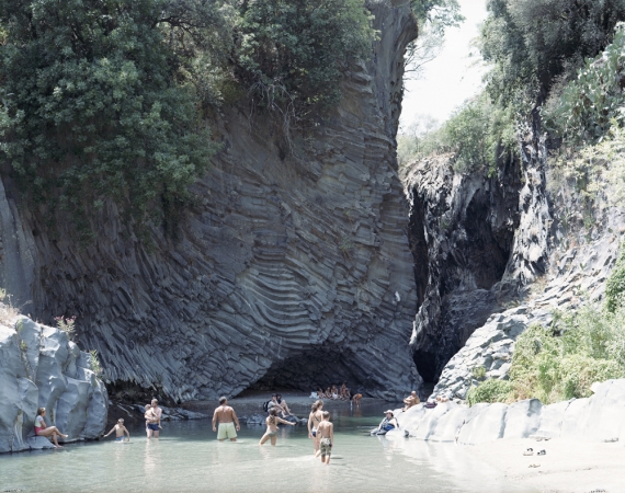 Massimo Vitali<br /> <em>Gole Alcantara, Sicily, Italy </em>(#3248), 2009<br /> Chromogenic print with Diasec mount<br /> 72 x 86" &nbsp; &nbsp;Edition of 6