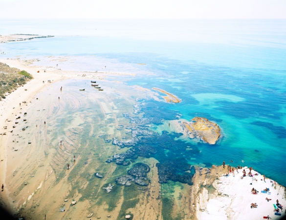 Massimo Vitali<br /> <em>Scala dei Turchi, Top Horizon 2 </em>(#3856), 2009<br /> Chromogenic print with Diasec mount<br /> 72 x 86" &nbsp; &nbsp;Edition of 6