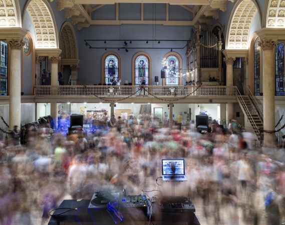 Matthew Pillsbury<br /> <i>Morning Rave, Judson Memorial Church, </i>2014<br /> Archival pigment ink prints<br /> 20 x 24" &nbsp; &nbsp;Edition of 10<br /> 30 x 40" &nbsp; &nbsp;Edition of 6 (plus 2 APs)<br /> 50 x 60" &nbsp; &nbsp;Edition of 2 (plus 1 AP)