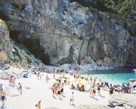 Massimo Vitali<br /> <em>Cala Mariolu Shark, Sardinia</em>(#4846), 2014<br /> Chromogenic print with Diasec mount<br /> 71.5 x 93" &nbsp; &nbsp;Edition of 6