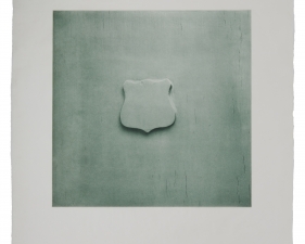 Stephen Hilger, Shield, 2020/2021, photogravure, 24 x 21 inches, unique