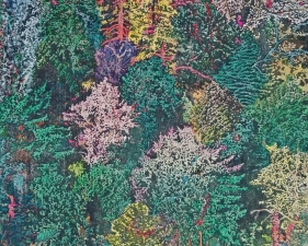 Aaron Morse Wilderness (Variant 1), 2018, Acrylic, watercolor and ink on paper, 23 x 19-1/2 inches, Unique.