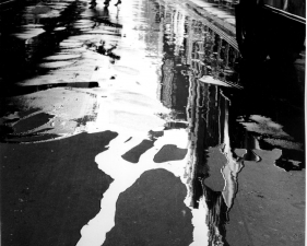 Benn Mitchell,Two Women Crossing Wet Street, 1952