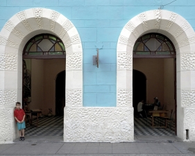 Jeffrey Milstein<br /> <em>Chess Parlor Exterior, Camagüey, Cuba, </em>2004<br /> Archival pigment prints<br /> 16 x 24" &nbsp; &nbsp;Edition of 15<br /> 22 x 33" &nbsp; &nbsp;Edition of 5