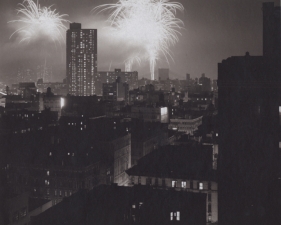 Jed Devine<br /> <em>Untitled (Brooklyn Bridge Centennial)</em><br /> Platinum-palladium print on Japanese rice paper<br /> 11 x 14"