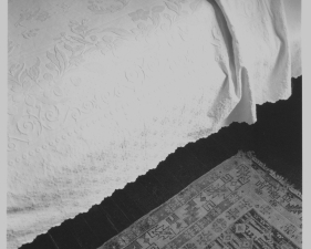 Jed Devine, Untitled (Bed, Edge, And Rug)