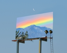 KangHee Kim, Untitled (Rainbow Billboard) 2020