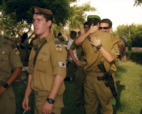 Gillian Laub<br /> <i>Ari's Funeral, Ra'Anana, Isreal, 2002</i><br /> Chromogenic prints<br /> 20 x 24" &nbsp; &nbsp;Edition of 8<br /> 30 x 40" &nbsp; &nbsp;Edition of 5<br /> 40 x 50" &nbsp; &nbsp;Edition of 3