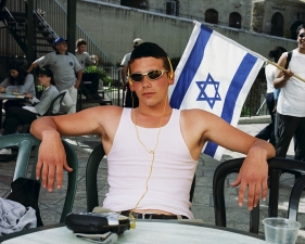 Gillian Laub<br /> <em>Yussie in the Old City, Jerusalem, Israel, May, 2002</em><br /> Chromogenic prints<br /> 20 x 24" &nbsp; &nbsp;Edition of 8<br /> 30 x 40" &nbsp; &nbsp;Edition of 5<br /> 40 x 50" &nbsp; &nbsp;Edition of 3