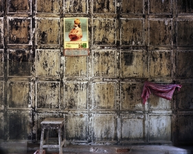 Laura McPhee<br /> <em><span style="font-size:12px;"><span style="font-family: arial, sans-serif;">Swami Vivekenanda Calendar at Bawali Rajbari (Mansion) During Renovation, West Bengal, 2013</span></span></em><br /> Archival Pigment Ink Prints<br /> 30 x 40" &nbsp; &nbsp;Edition of 5<br /> 40 x 50" &nbsp; &nbsp;Edition of 5<br /> 50 x 60" &nbsp; &nbsp;Edition of 5<br /> 60 x 75" &nbsp; &nbsp;Edition of 5