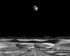 Michael Najjar, spaceport, 2012, Hybrid photography, archival pigment print on diasec, custom made aluminum frame