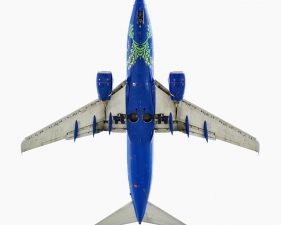 Jeffrey Milstein<br /> <em>Southwest Airlines (Nevada One) Boeing 737-700,&nbsp;</em>2005<br /> Archival pigment prints<br /> 20 x 20" &nbsp; &nbsp;Edition of 15<br /> 34 x 34" &nbsp; &nbsp;Edition of 10<br /> Some Aircraft images can be up to 40 x 40”