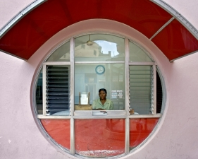 Jeffrey Milstein<br /> <em>Movie Ticket Booth, Camaguey, Cuba, </em>2004<br /> Archival pigment prints<br /> 16 x 24" &nbsp; &nbsp;Edition of 15<br /> 22 x 33" &nbsp; &nbsp;Edition of 5