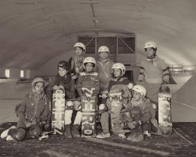 Simon Norfolk<br /> <em>Young Women In The Indoor Skatepark Of The NGO 'Skateistan' Set Up By American Volunteers, </em>2010<br /> Archival pigment ink prints<br /> 20 x 24" &nbsp; &nbsp;Edition of 7 (plus 2 APs)<br /> 40 x 50" &nbsp; &nbsp;Edition of 7 (plus 2 APs)