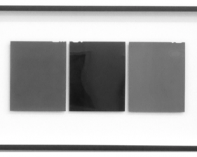 <strong>Rey Parla</strong><br /> <i>Light Material Agents,Triptych,</i> 2018<br /> Three unique 4 x 5 inch negatives<br /> 17 x 10 inches 