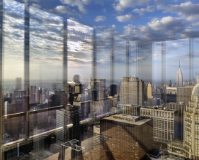 Matthew Pillsbury<br /> <i>Nate's Refelction at Dawn, One57</i>, 2016&nbsp;(TV16043)<br /> Archival pigment print<br /> 20 x 24" &nbsp; &nbsp;Edition of 10<br /> 30 x 40" &nbsp; &nbsp;Edition of 6 (plus 2 APs)<br /> 50 x 60" &nbsp; &nbsp;Edition of 2 (plus 1 AP)