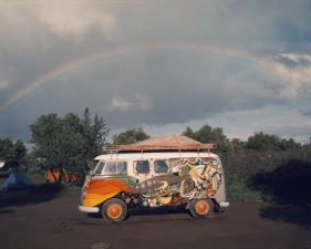 Roger Steffens and The Family Acid<br /> <i>Marrakech Rainbow, April,&nbsp;</i>1971<br /> Archival pigment print<br /> 20 x 24" &nbsp; &nbsp; Edition of 8