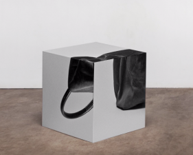 Delphine Burtin<br /> <em>Untitled (cube), Sans condition initiale series</em>, 2015<br /> Archival pigment print adhered to wood cube<br /> <span style="font-family: Arial;">21.25 x 21.25 x 21.25</span>" &nbsp; &nbsp;Edition of 3 (plus 2 APs)