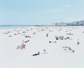 Massimo Vitali<br /> <em>Deauville Yellow Boy </em>(#4420), 2012<br /> Chromogenic print with Diasec mount<br /> 72 x 86" &nbsp; &nbsp;Edition of 6