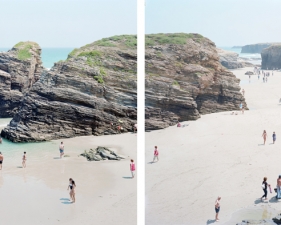 Massimo Vitali<br /> <em>Las Catedrales Diptych&nbsp;</em>(#4442-4443), 2011<br /> Chromogenic print with Diasec mount<br /> 71 x 92" each panel &nbsp; &nbsp;Edition of 6