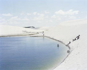 Massimo Vitali<br /> <em>Lençois Lagoa do Peixe, </em>(#4663), 2013<br /> Chromogenic print with Diasec mount and wooden frame<br /> 72 x 89" &nbsp; &nbsp;Edition of 6