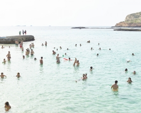 Massimo Vitali<br /> <em>Cala Conta Point, Ibiza,&nbsp;</em> 2016 <br /> Digital C-print<br /> 71.5 x 95.5" &nbsp; &nbsp; <br /> Edition of 6