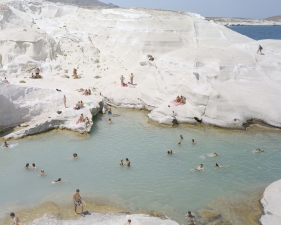 Massimo Vitali<br /> <em>Sarakiniko </em>(#4561), 2011<br /> Chromogenic print with Diasec mount<br /> 76 x 86" &nbsp; &nbsp;Edition of 6